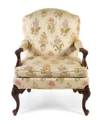 A George II Style Mahogany Library Chair