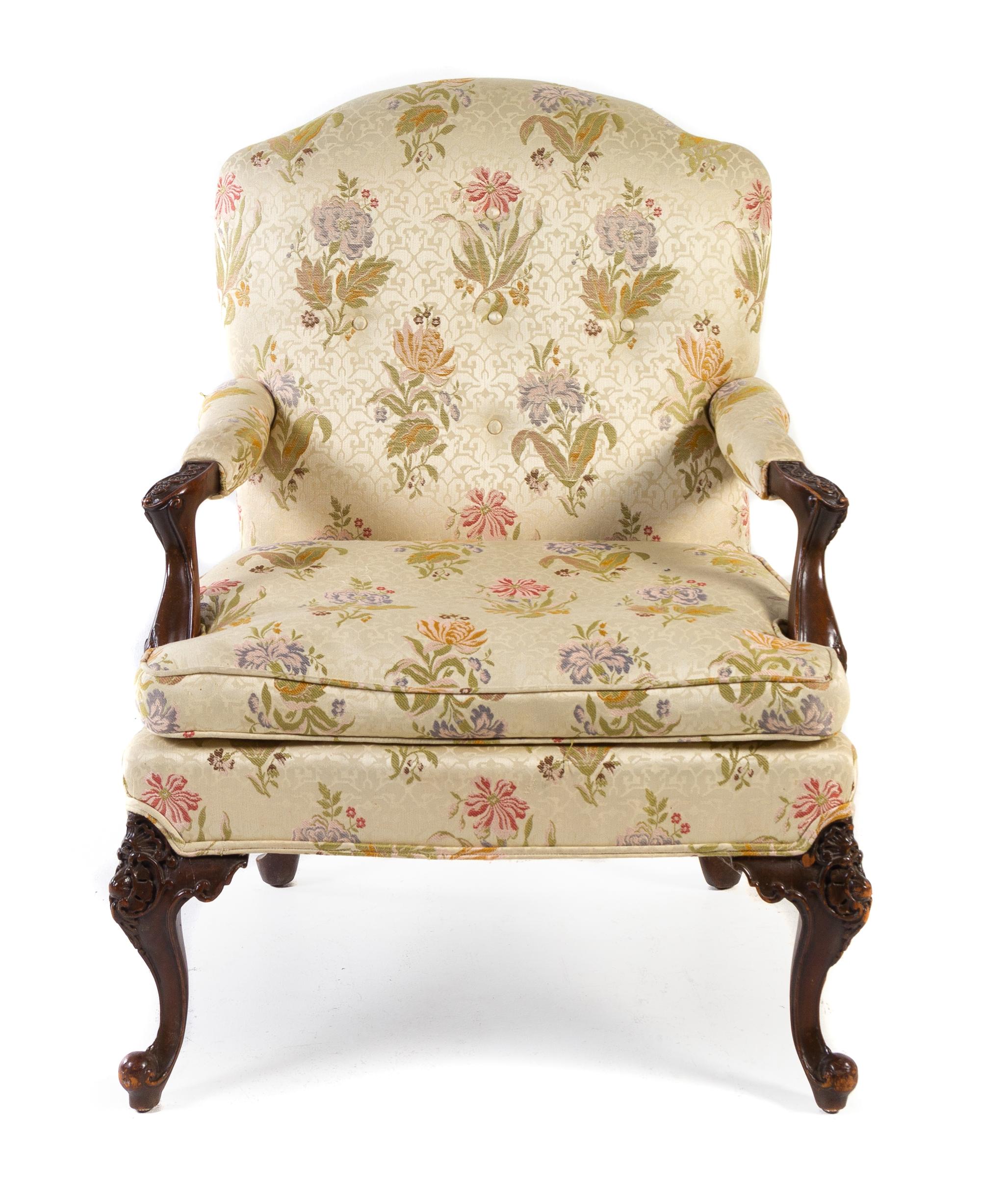 A George II Style Mahogany Library Chair