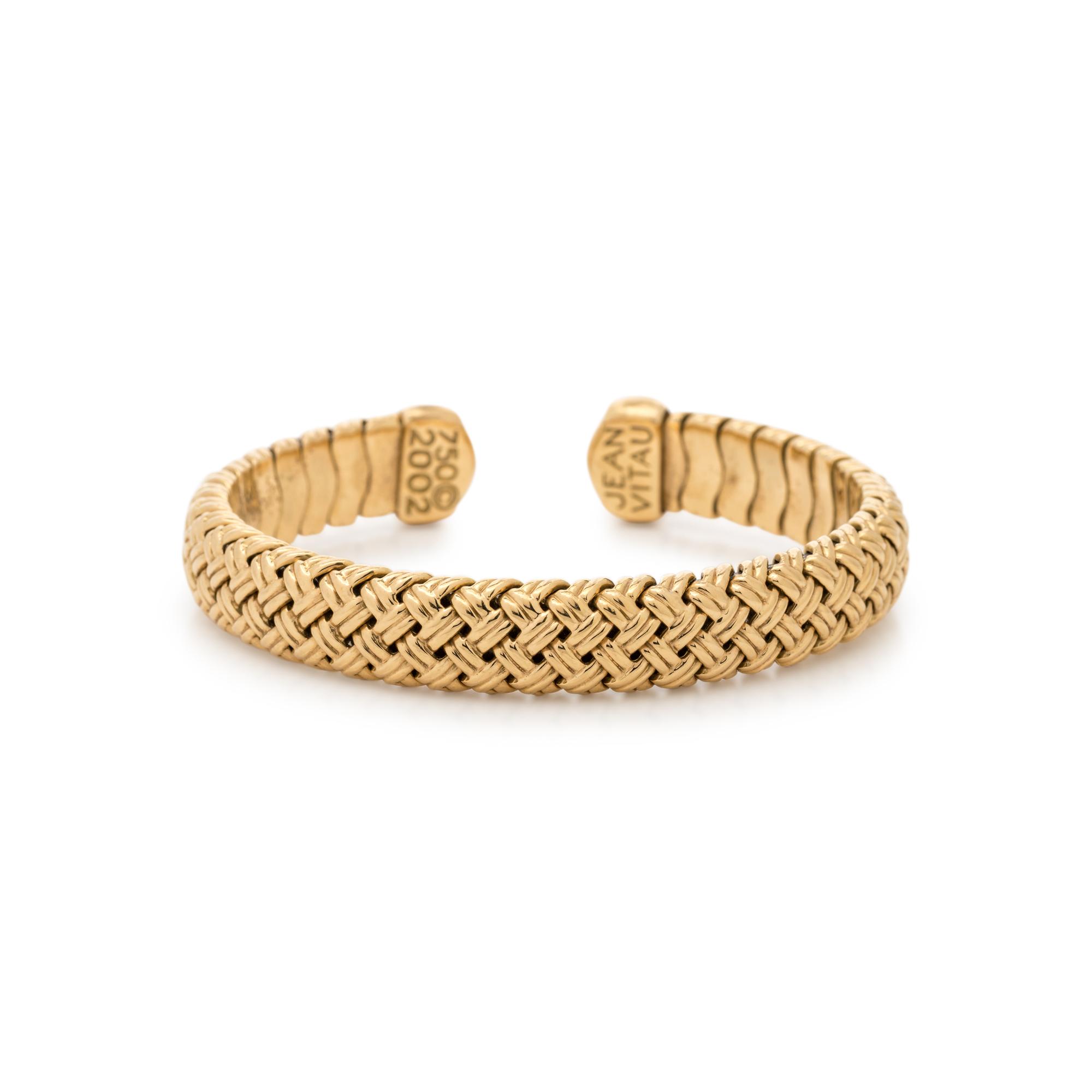 JEAN VITAU, YELLOW GOLD CUFF BRACELET