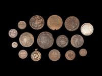 [RUSSIAN EMPIRE] A Collection of Sixteen Copper and Silver Coins