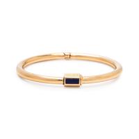 GUCCI, YELLOW GOLD AND ENAMEL BANGLE BRACELET