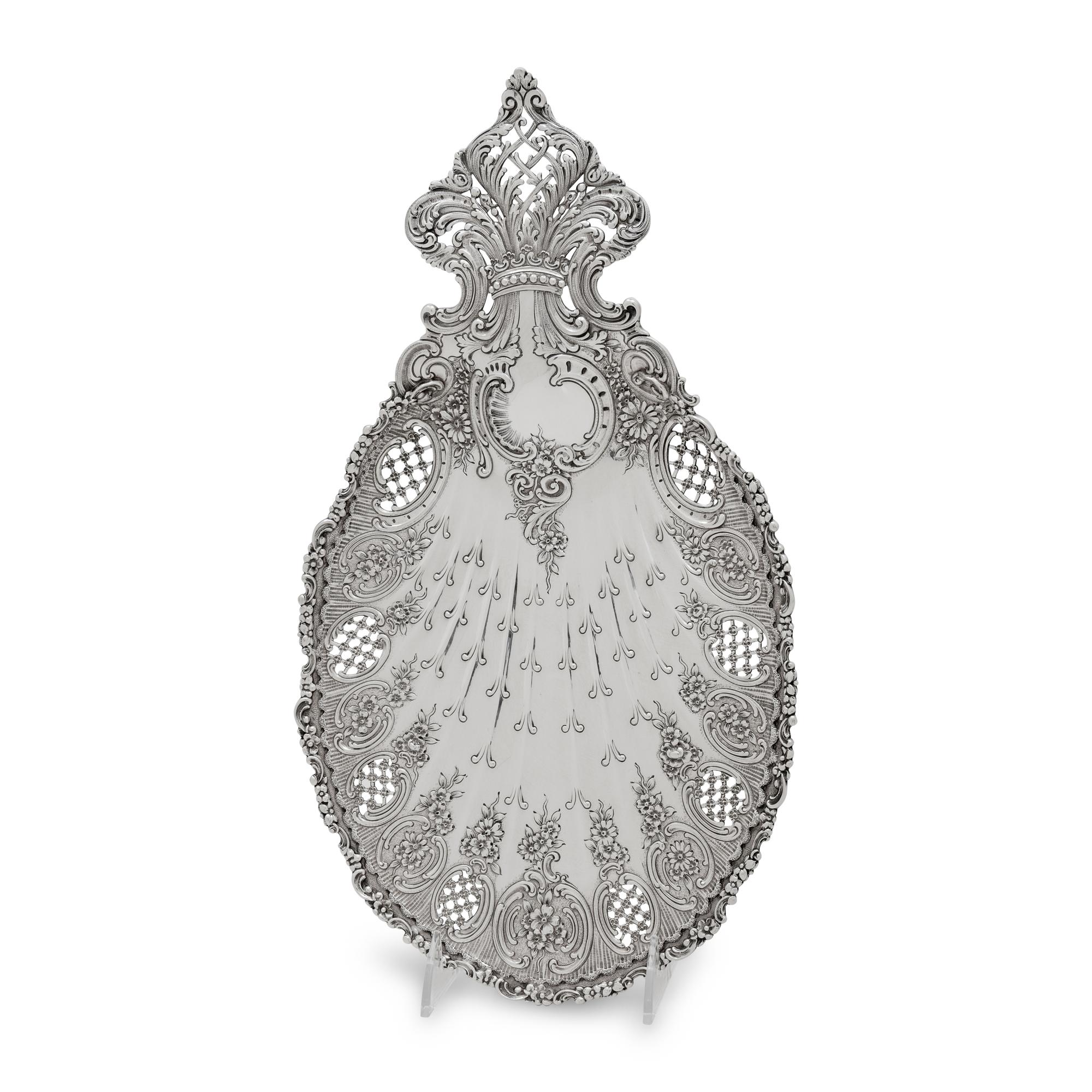 A Tiffany and Co. Silver Peacock Tray