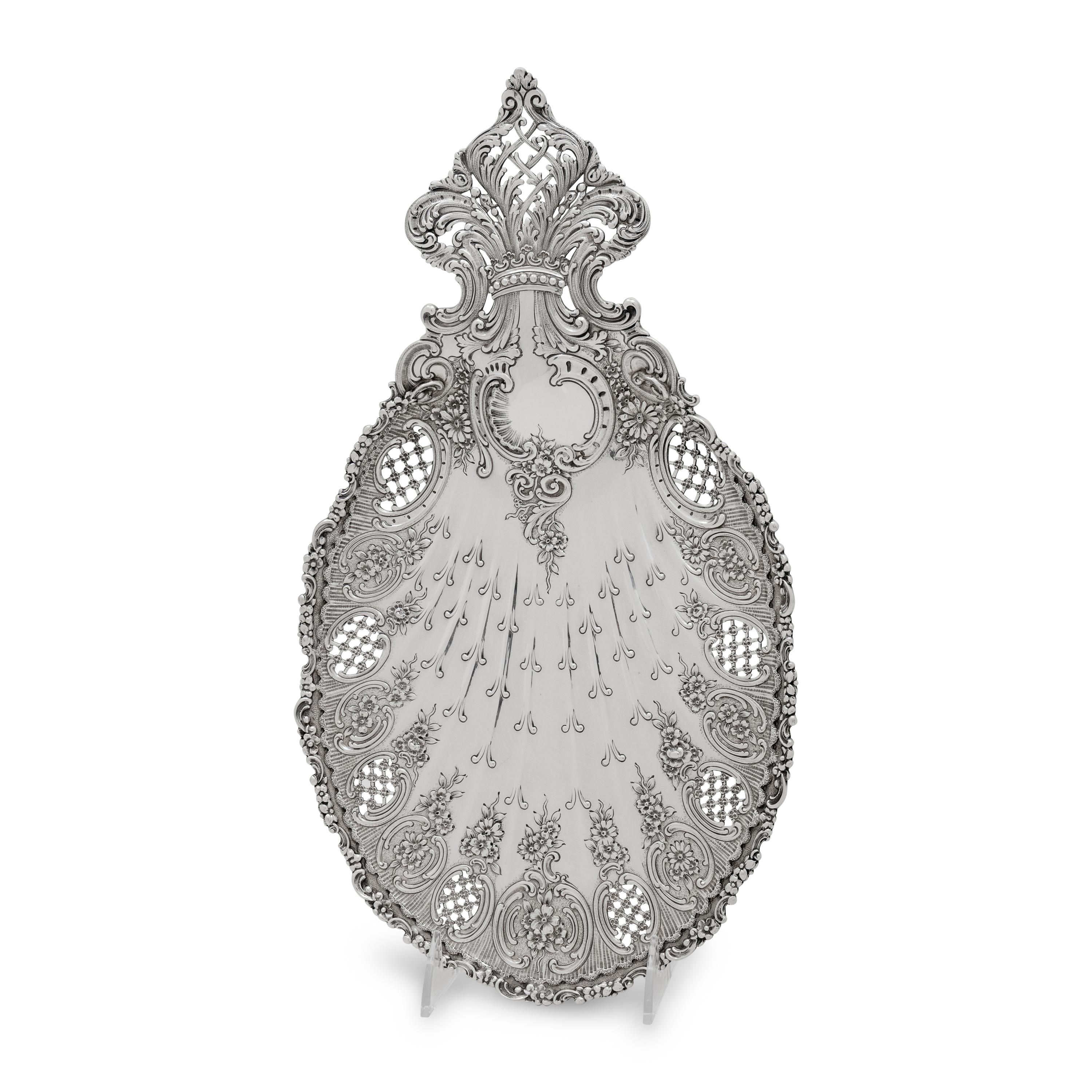 A Tiffany and Co. Silver Peacock Tray