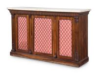 A Regency Rosewood Marble-Top Cabinet