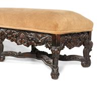 An Italian Carved Walnut Hall Bench