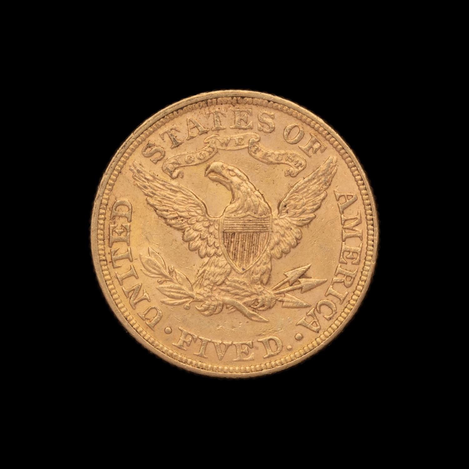 A 1895 Liberty Head $5 Gold Coin