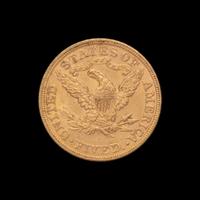 A 1895 Liberty Head $5 Gold Coin