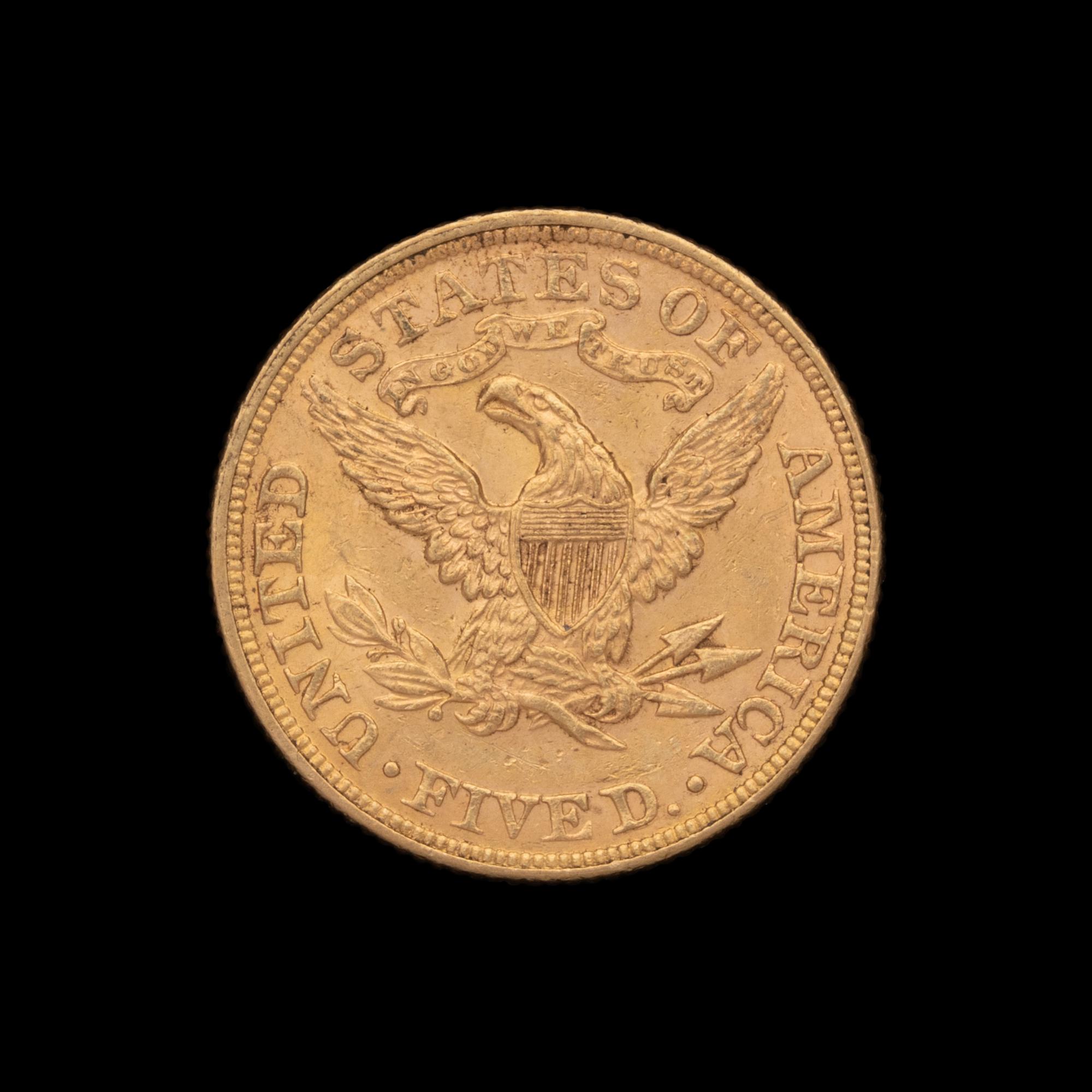 A 1895 Liberty Head $5 Gold Coin