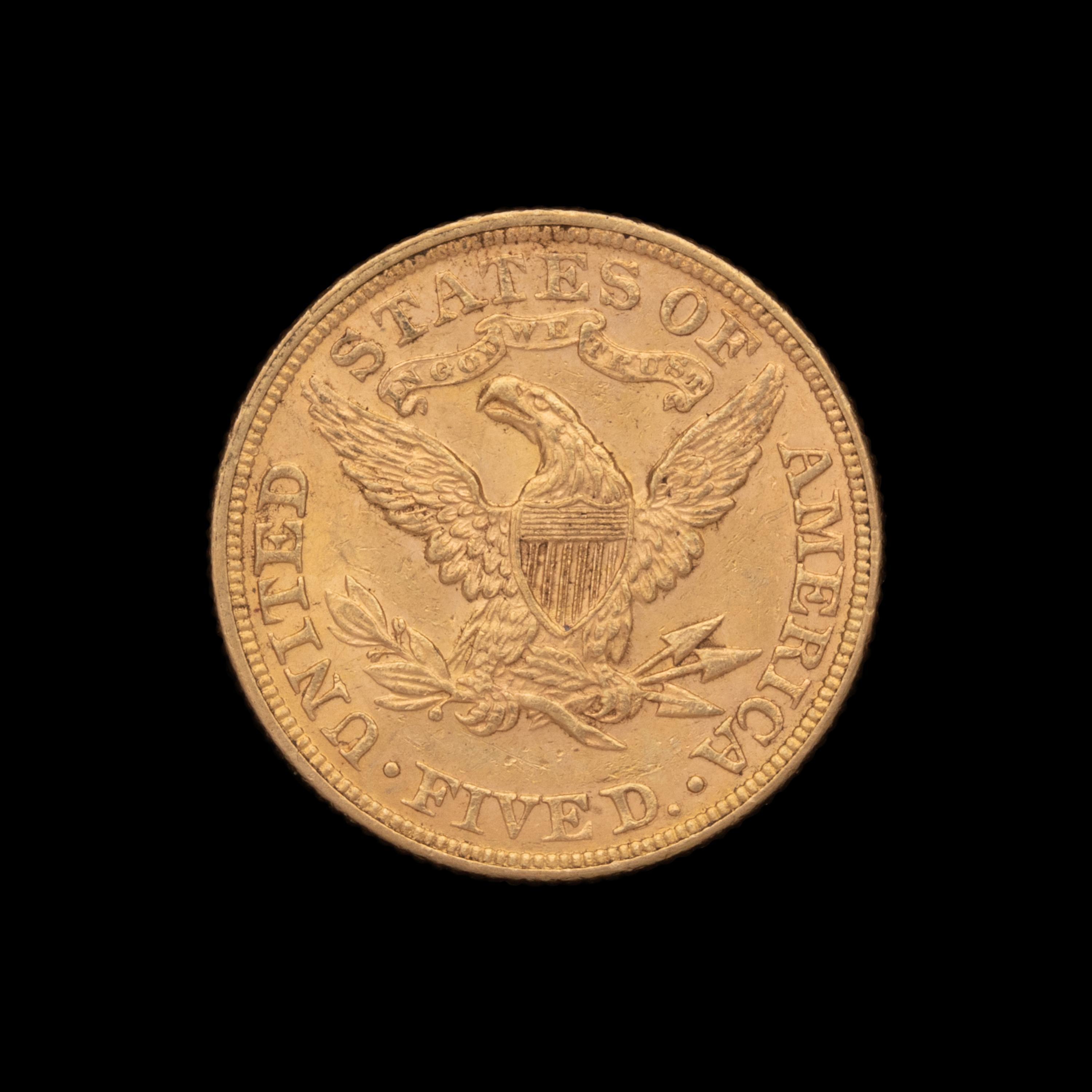 A 1895 Liberty Head $5 Gold Coin