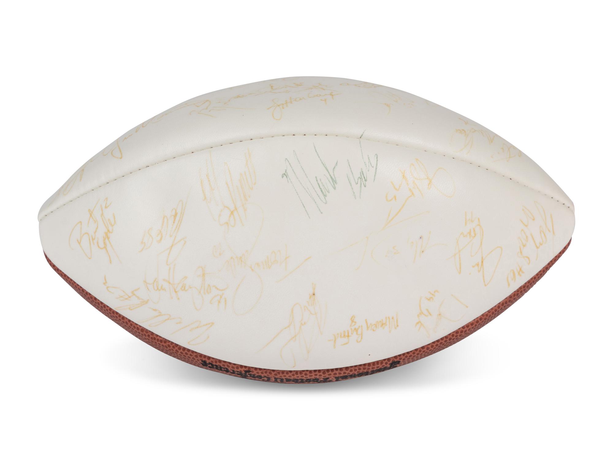 A 1989 Chicago Bears Team Signed Autograph Football from The Collection of Sports Super Agent Steve Zucker (Beckett Authentication Services Letter),
