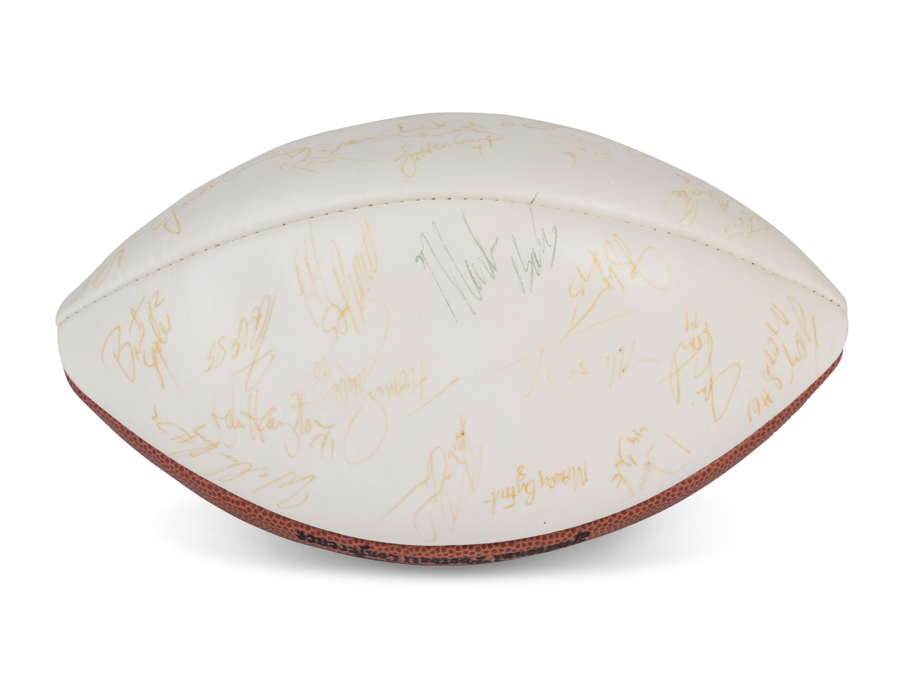A 1989 Chicago Bears Team Signed Autograph Football from The Collection of Sports Super Agent Steve Zucker (Beckett Authentication Services Letter),