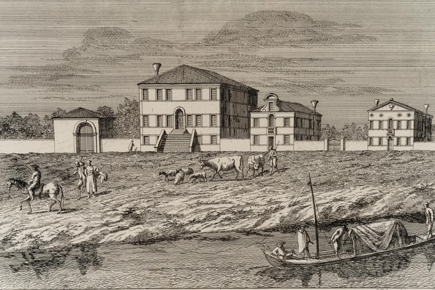 Veduta delli Casini e Ostaria della Piegora del NH Tiepolo 19th century impression