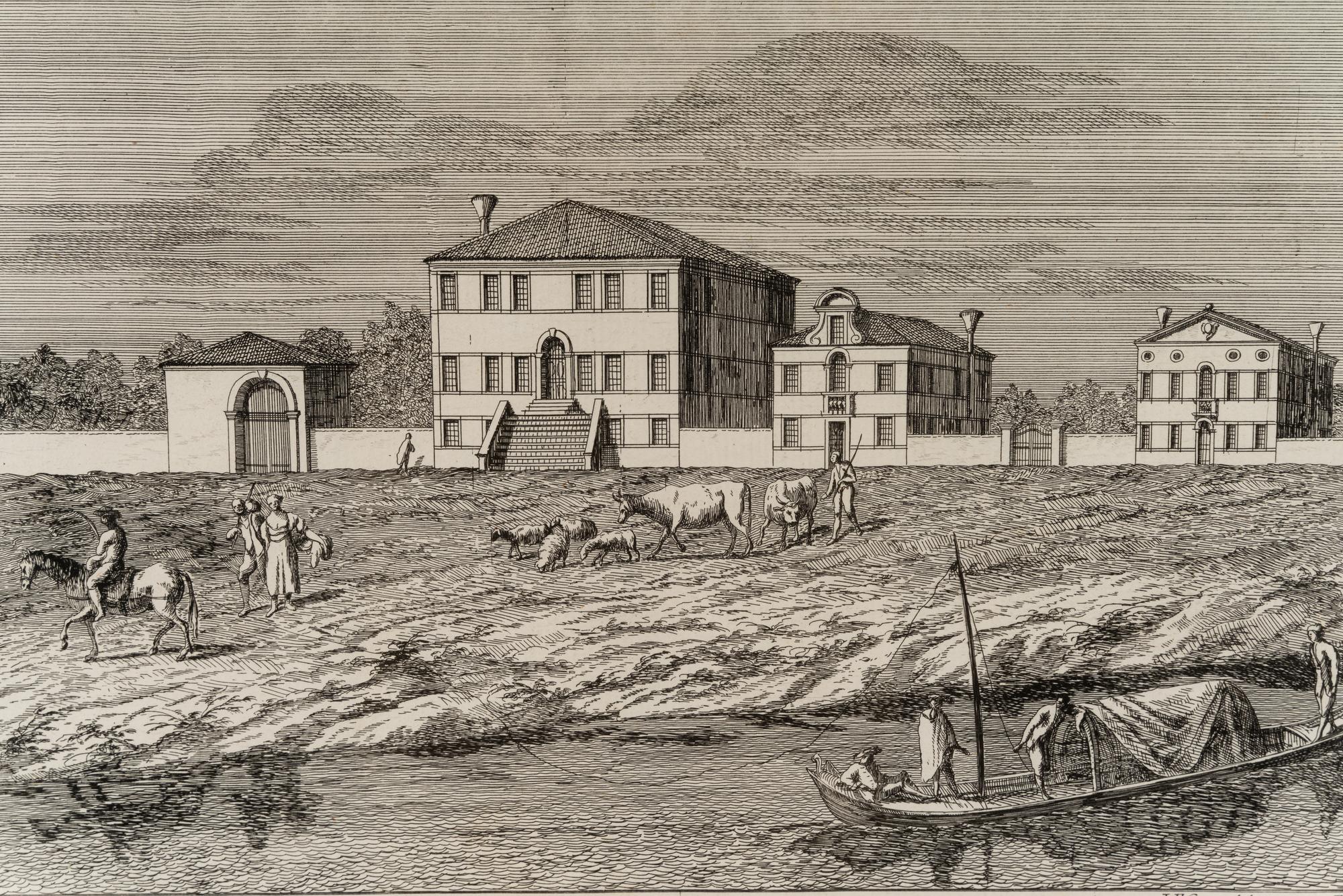 Veduta delli Casini e Ostaria della Piegora del NH Tiepolo 19th century impression