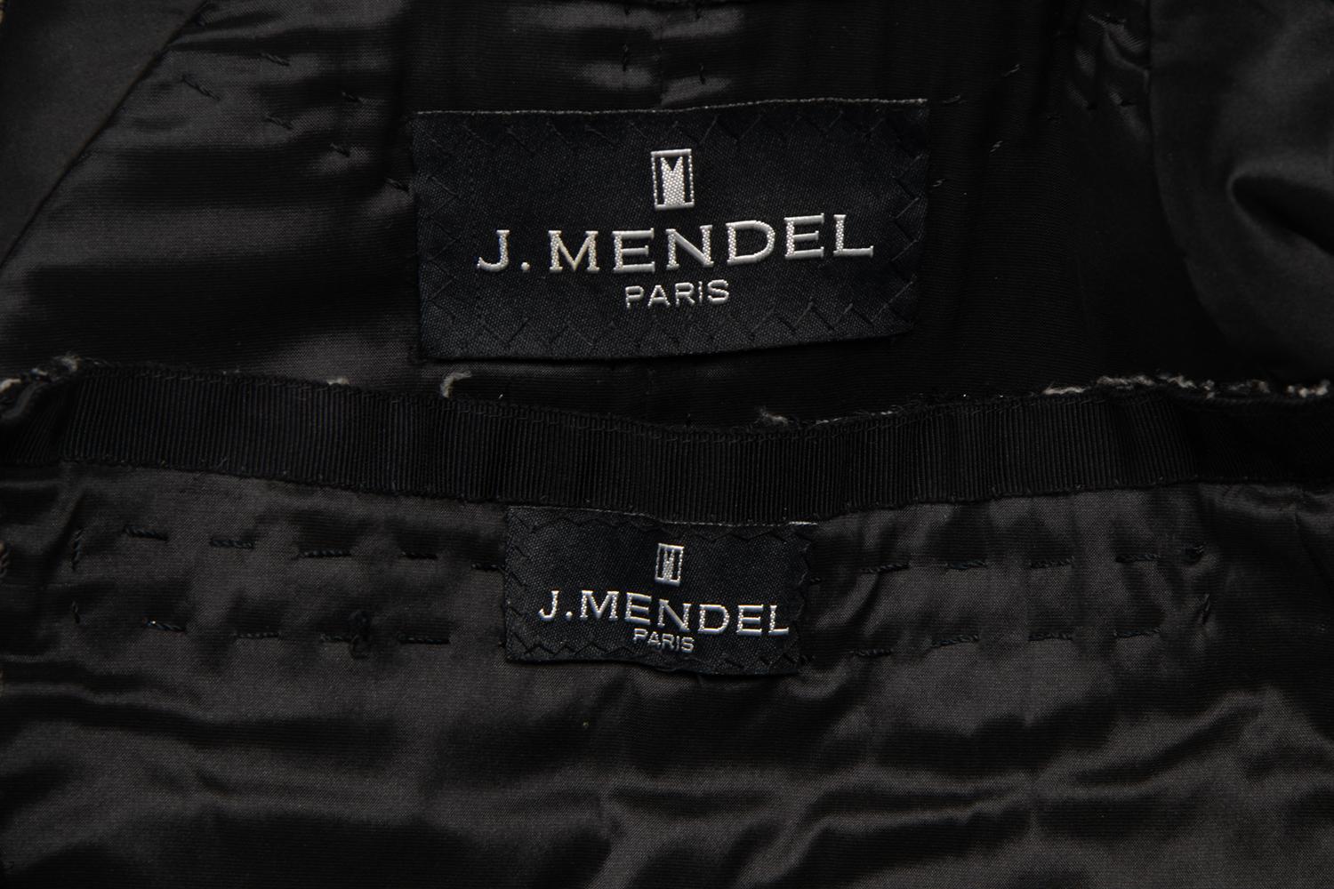 J. Mendel Tweed Skirt Suit With Scarf