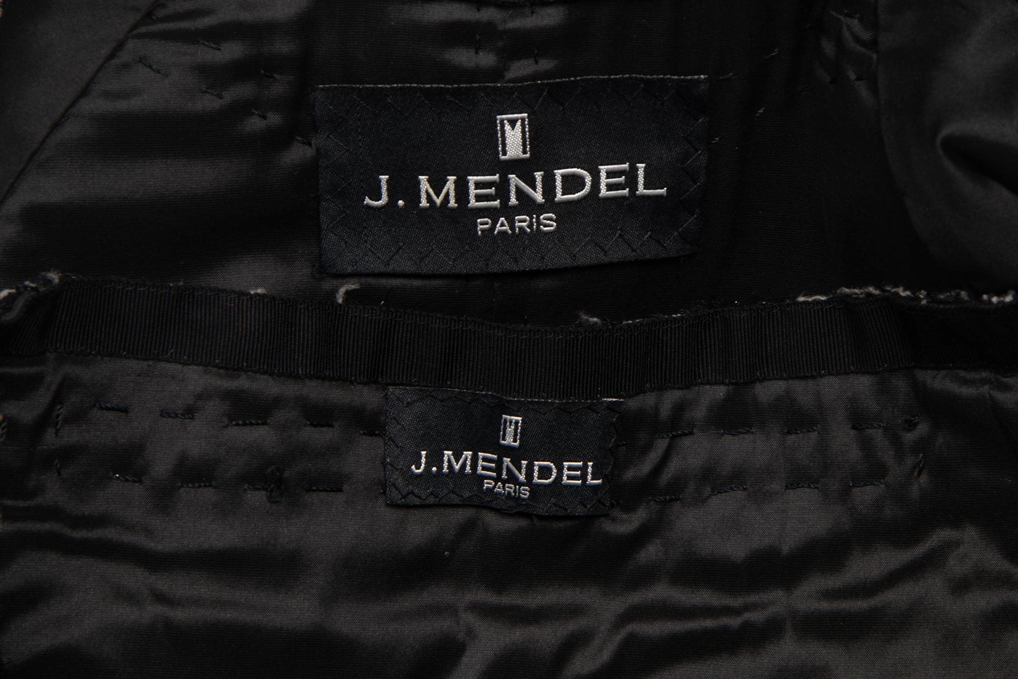 J. Mendel Tweed Skirt Suit With Scarf