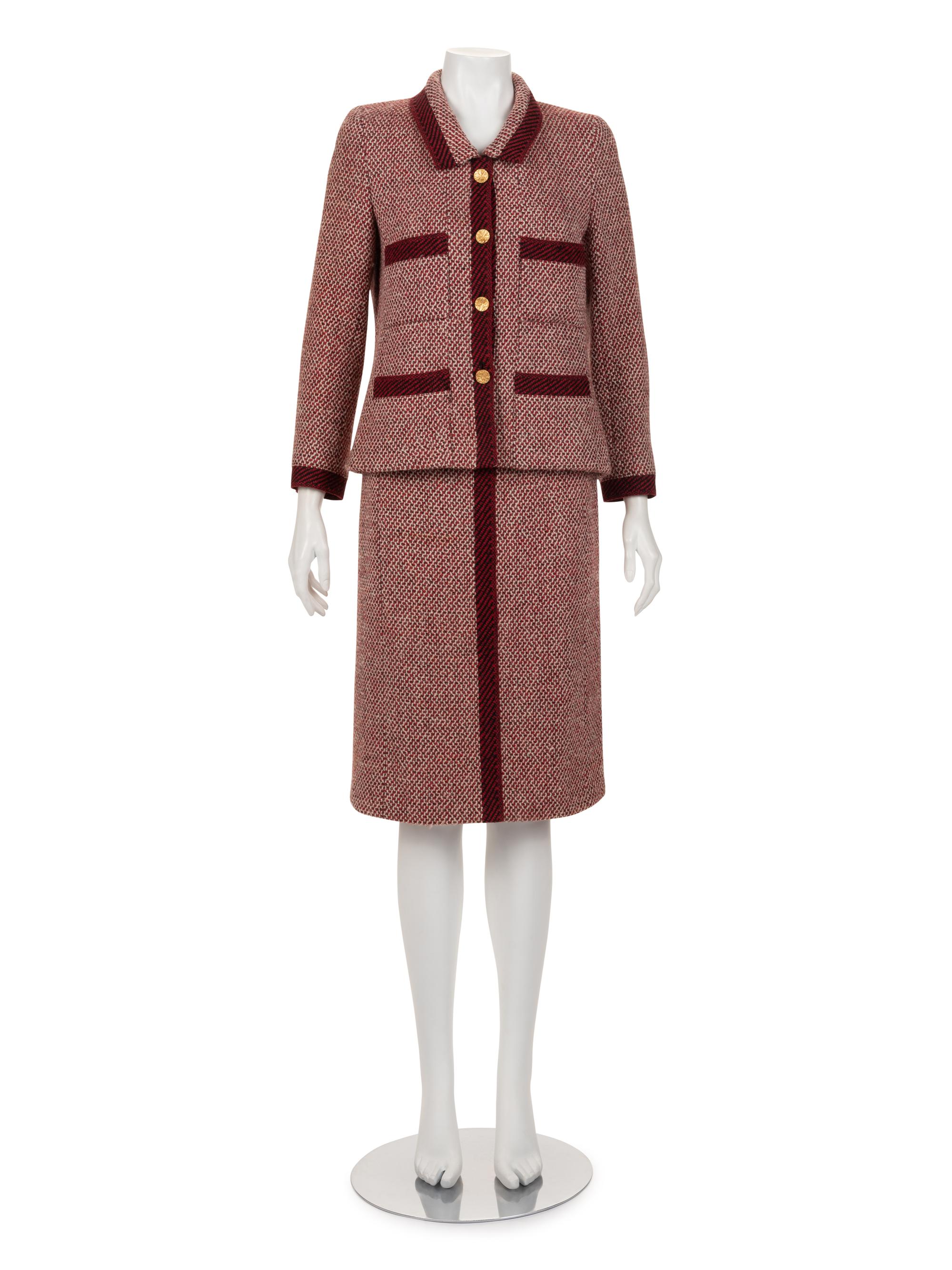 Chanel Wool Tweed Two-Piece Skirt Suit, Fall 1998