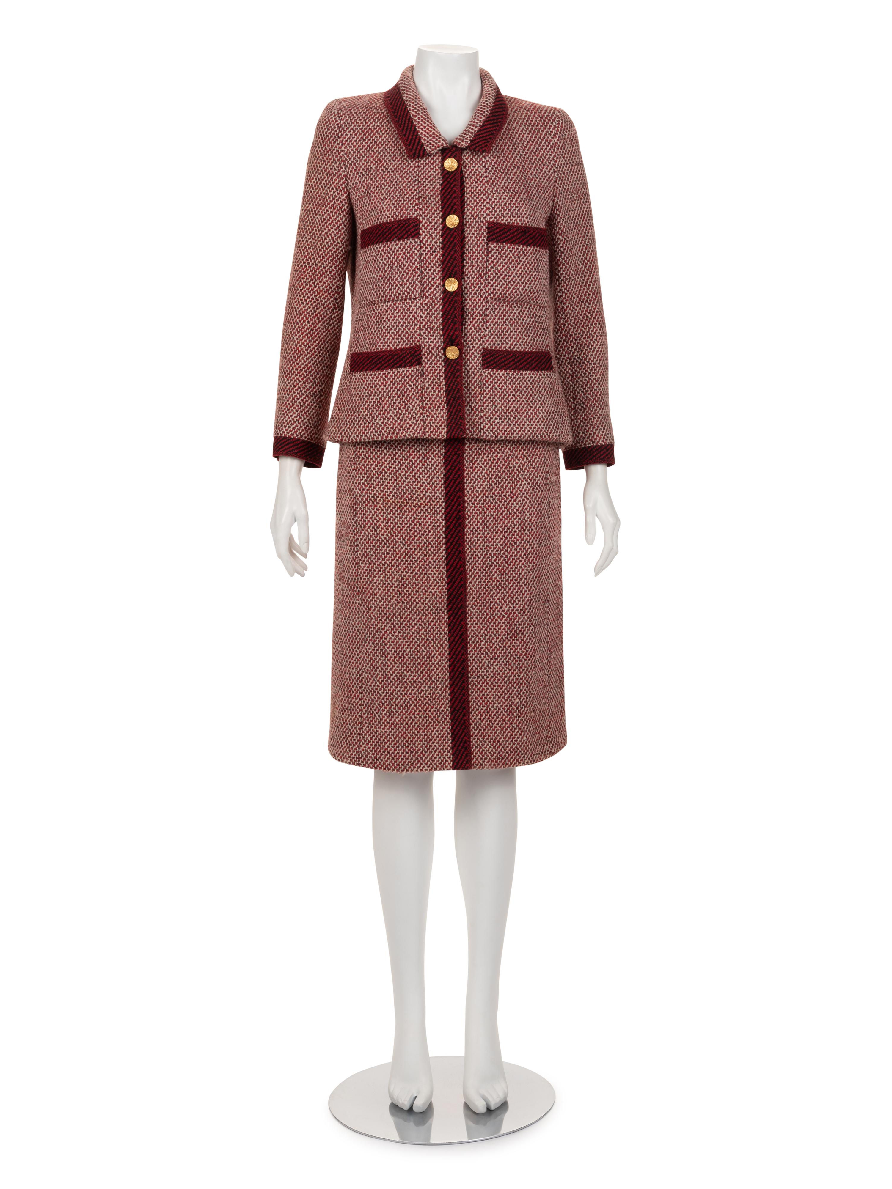 Chanel Wool Tweed Two-Piece Skirt Suit, Fall 1998