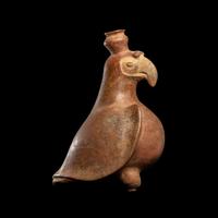A Colima Terracotta Parrot Vessel