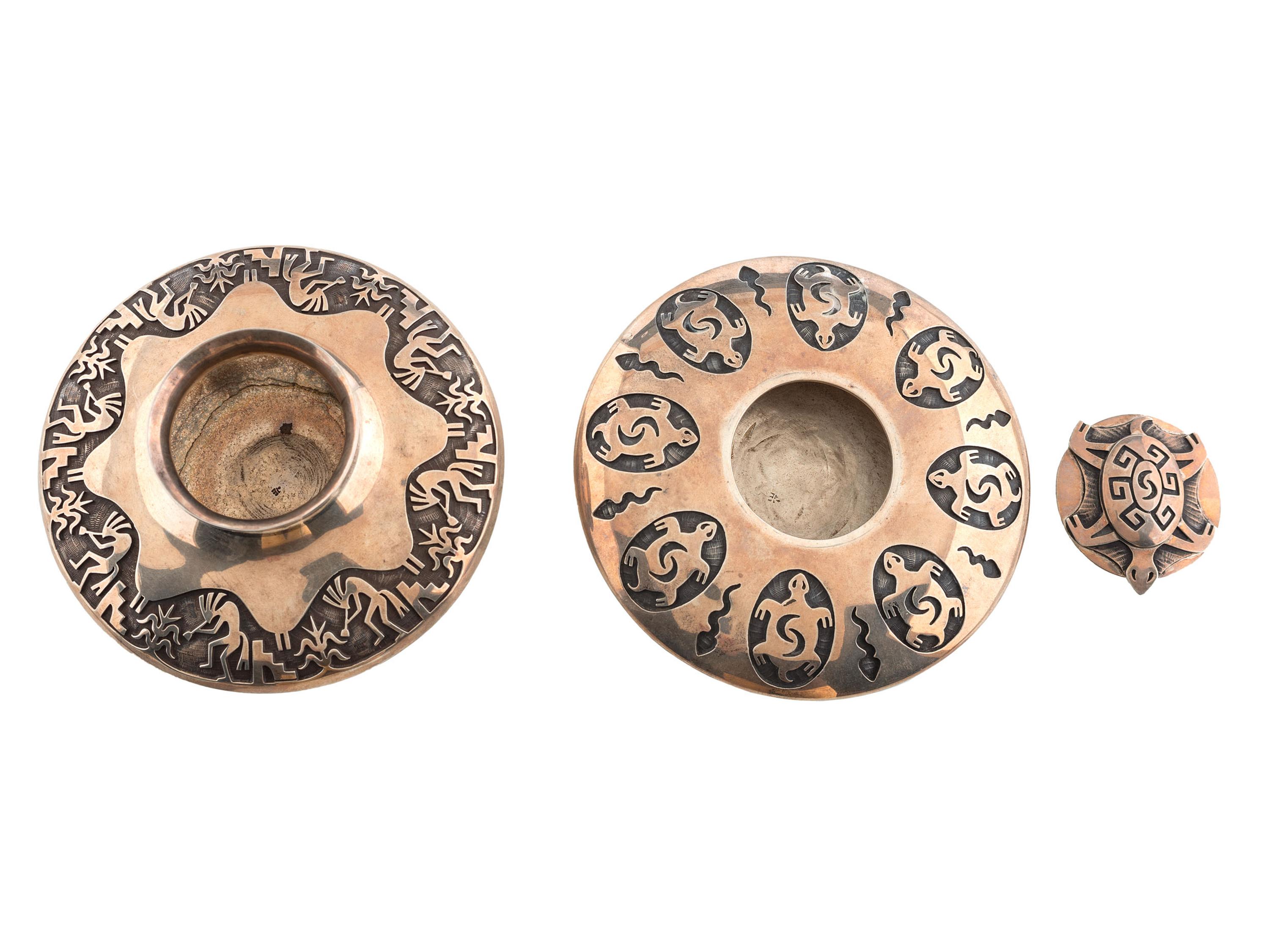 Pair of Silver Overlay Jars