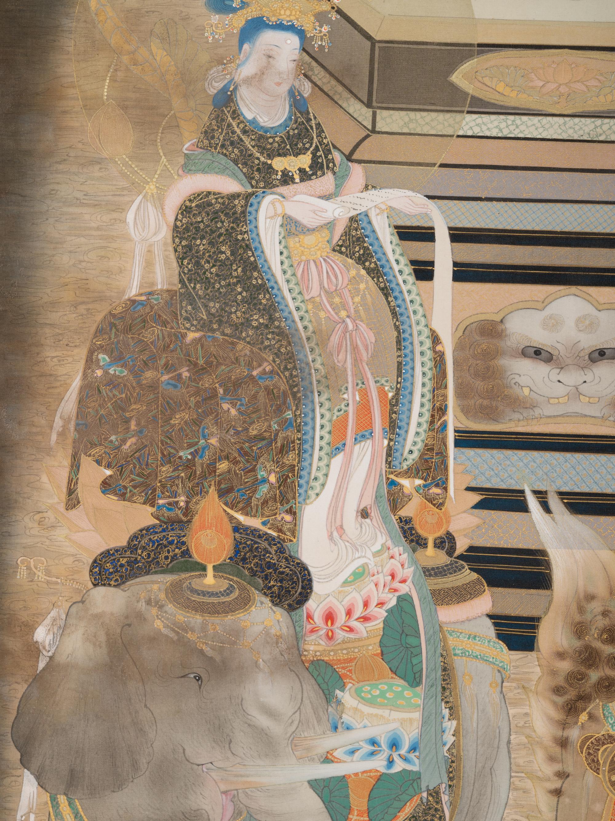 A Japanese Print on Silk