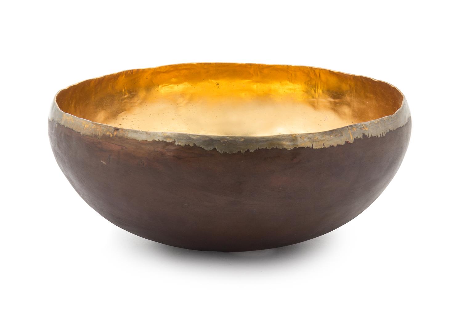A Michael Aram Copper Bowl Diameter 8 1/4 inches.
