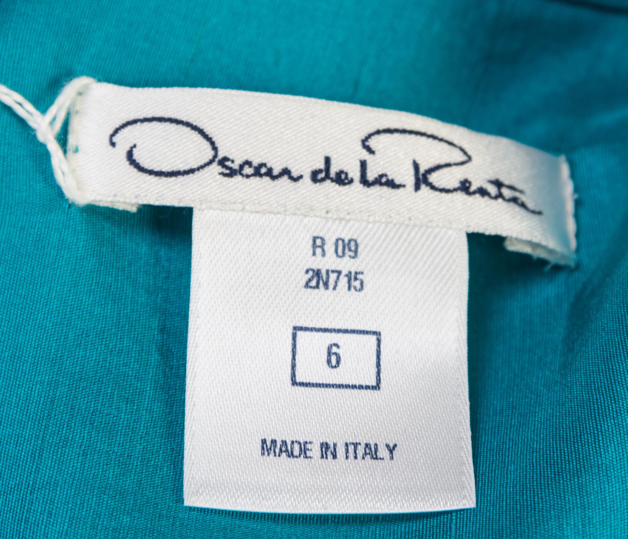 A Pair of Oscar de la Renta Silk Sleeveless Tops, Size 6.