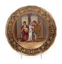 A Meissen Porcelain Plate Depicting a Classical Scene