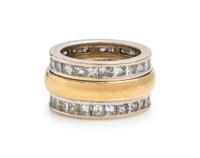 BICOLOR GOLD AND DIAMOND RING