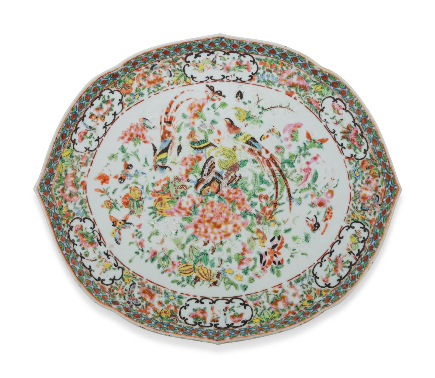 A Rose Medallion Porcelain Platter