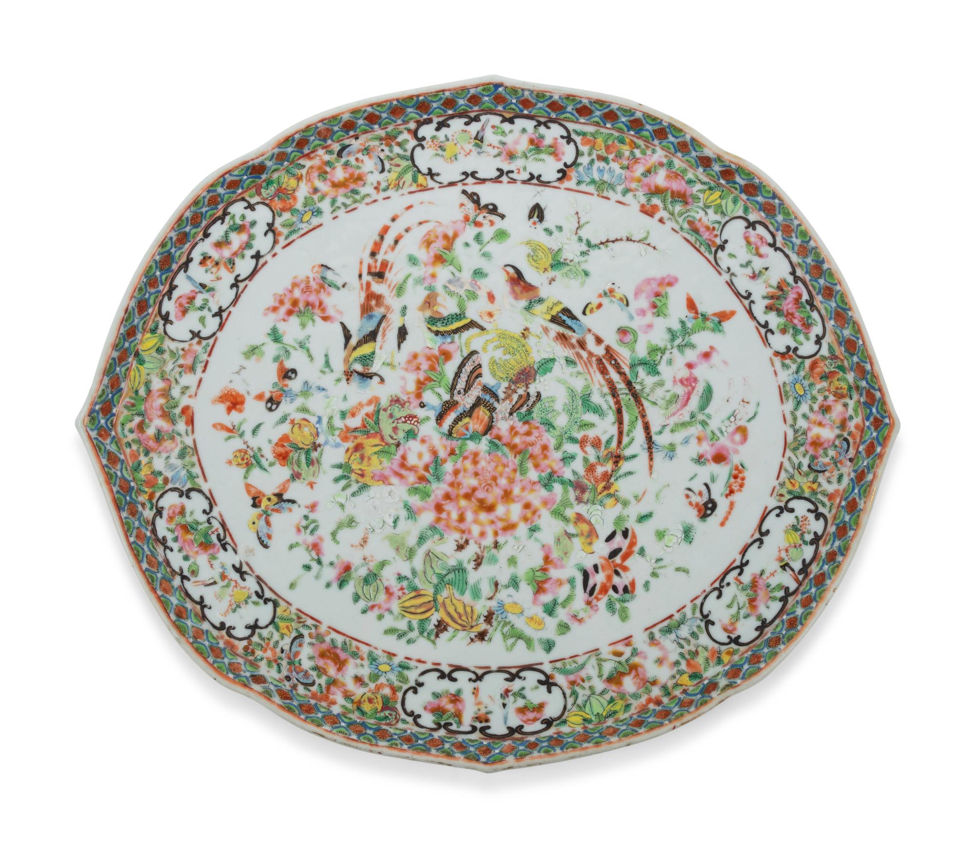 A Rose Medallion Porcelain Platter