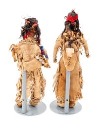 Shoshone Beaded Hide Dolls