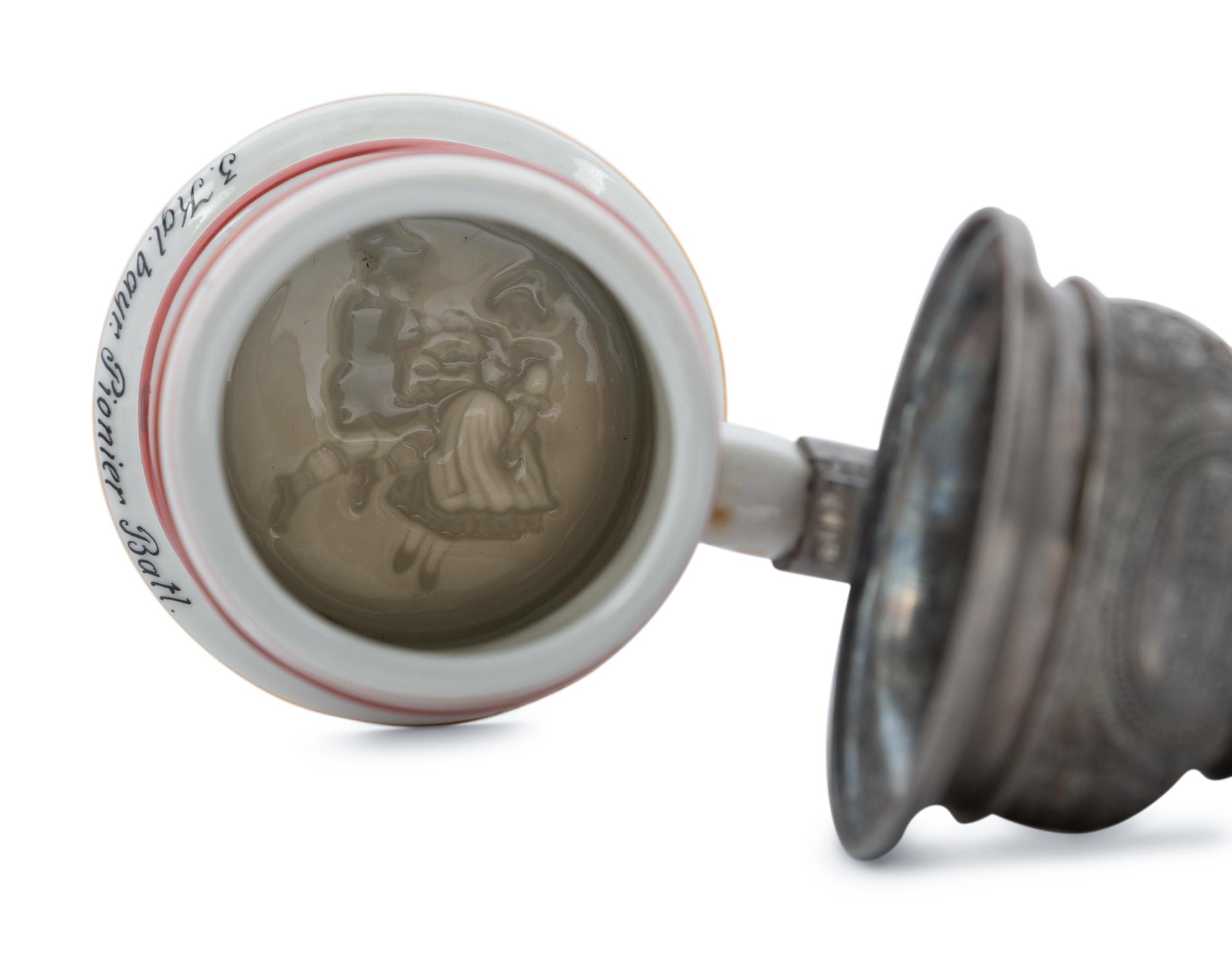A Group of Regimental Porcelain Lithophane Beer Steins