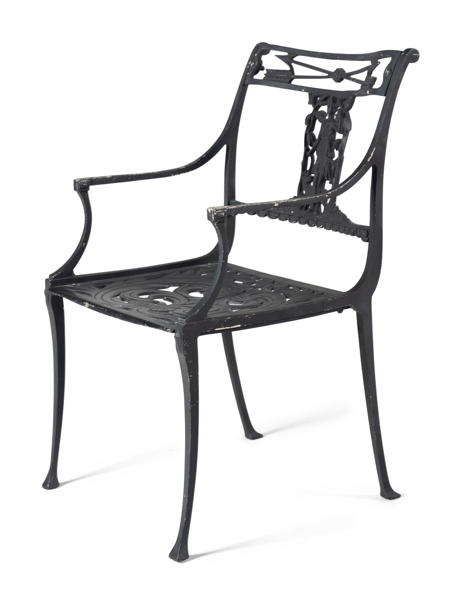 A Pair of Molla Cast Aluminum Diana the Huntress Garden Chairs