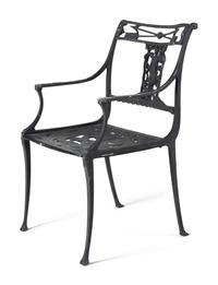 A Pair of Molla Cast Aluminum Diana the Huntress Garden Chairs