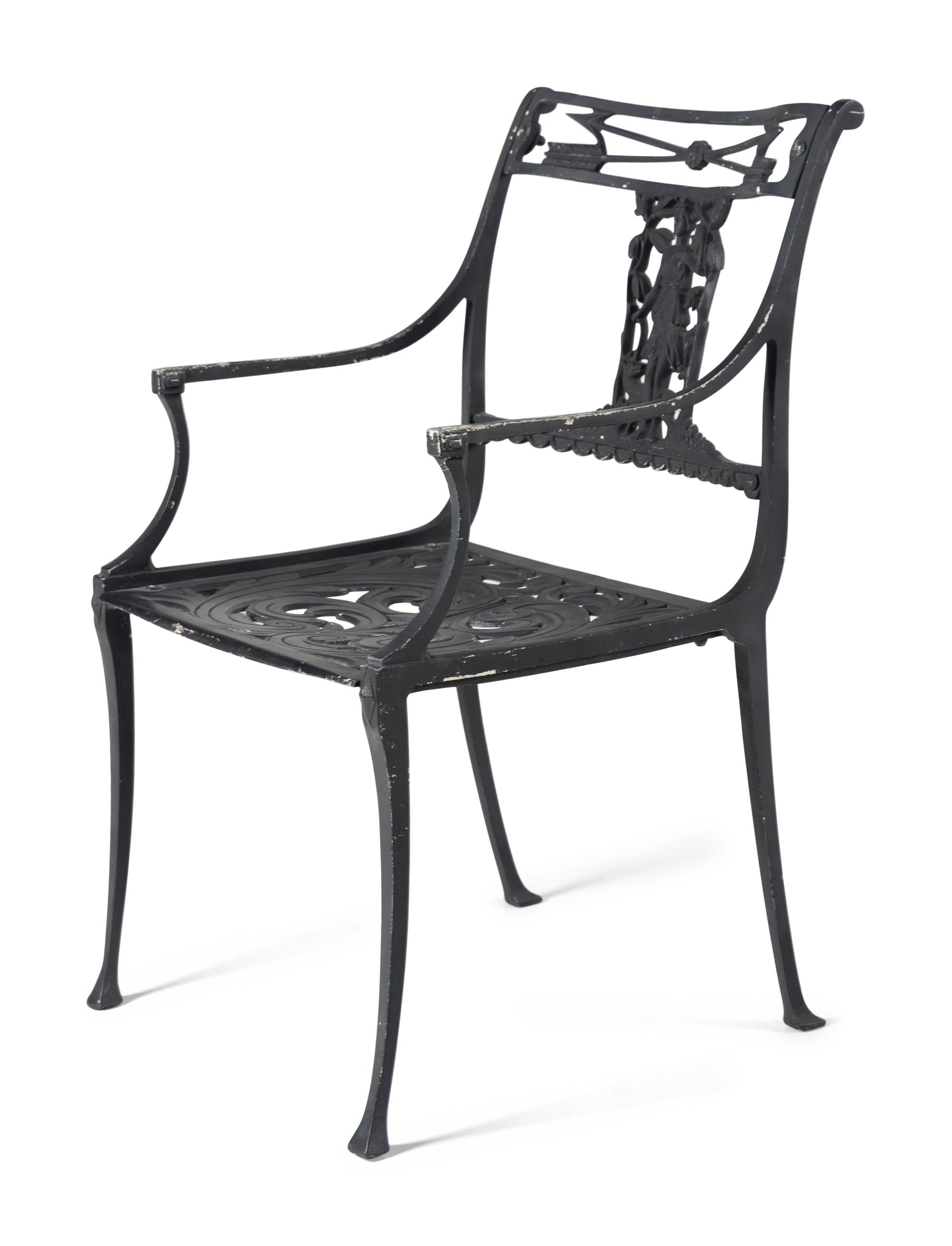 A Pair of Molla Cast Aluminum Diana the Huntress Garden Chairs
