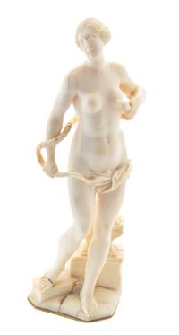 A Continental Carved Ivory Figure, Height 5 5/8 inches.