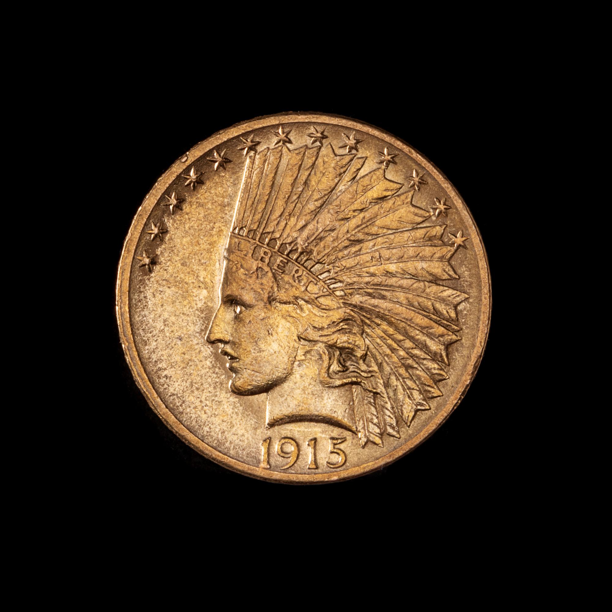 A United States 1915 Indian Head $10 Gold Coin