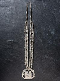 Mosaic Inlay Owl Squash Blossom Necklace