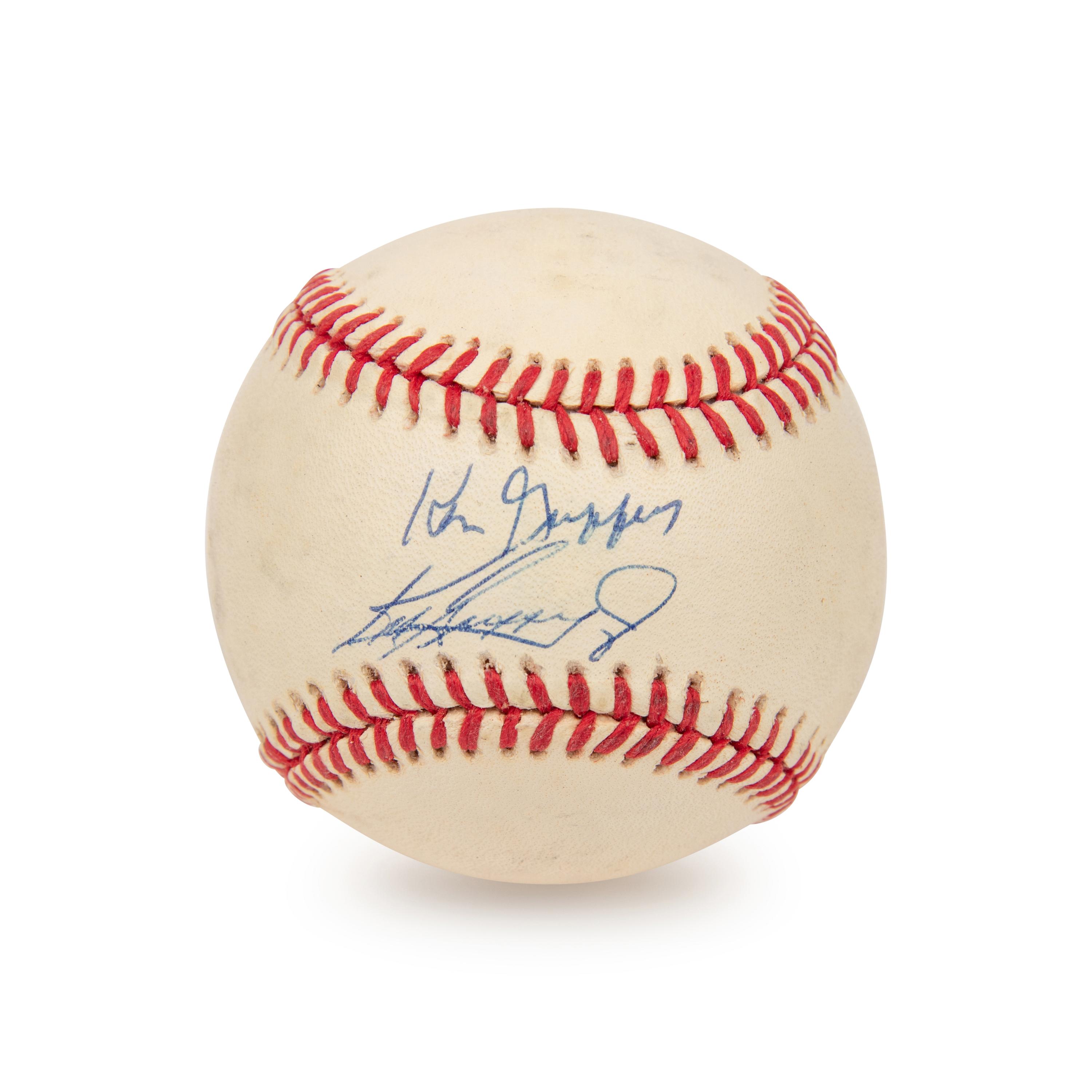A Ken Griffey Jr. and Sr. Dual Signed Autograph Baseball (JSA)