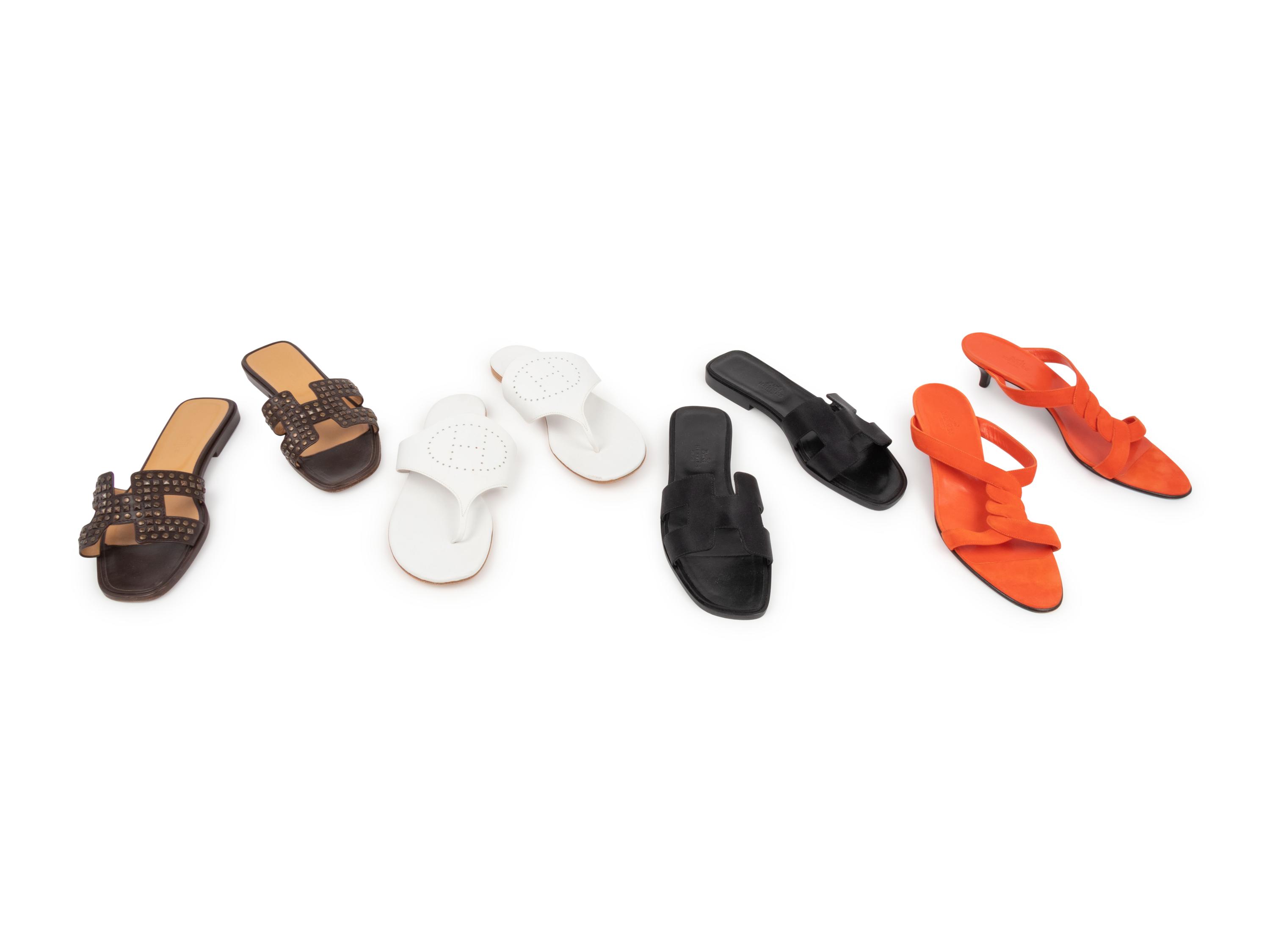 Four Pairs of Hermès Sandals, 2000-10s