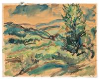 José de Creeft, (Spanish-American, 1884-1982), Landscape, 1949