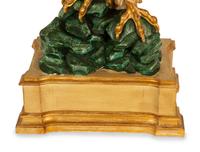 A Georgian Style Carved, Painted and Giltwood Eagle Console Table