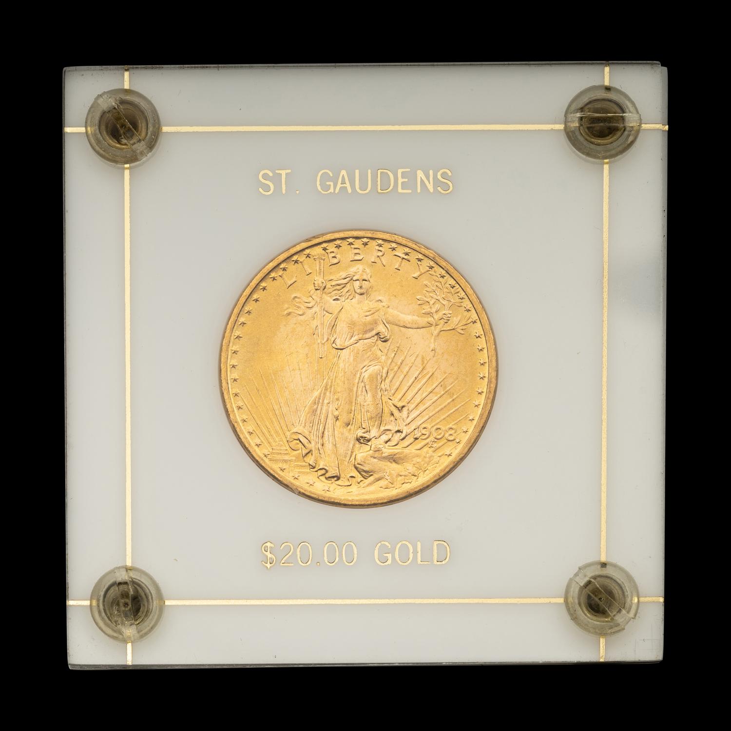 A 1908 Saint-Gaudens $20 Gold Coin