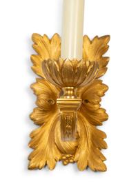 A Set of Four Gilt Bronze Single-Light Sconces