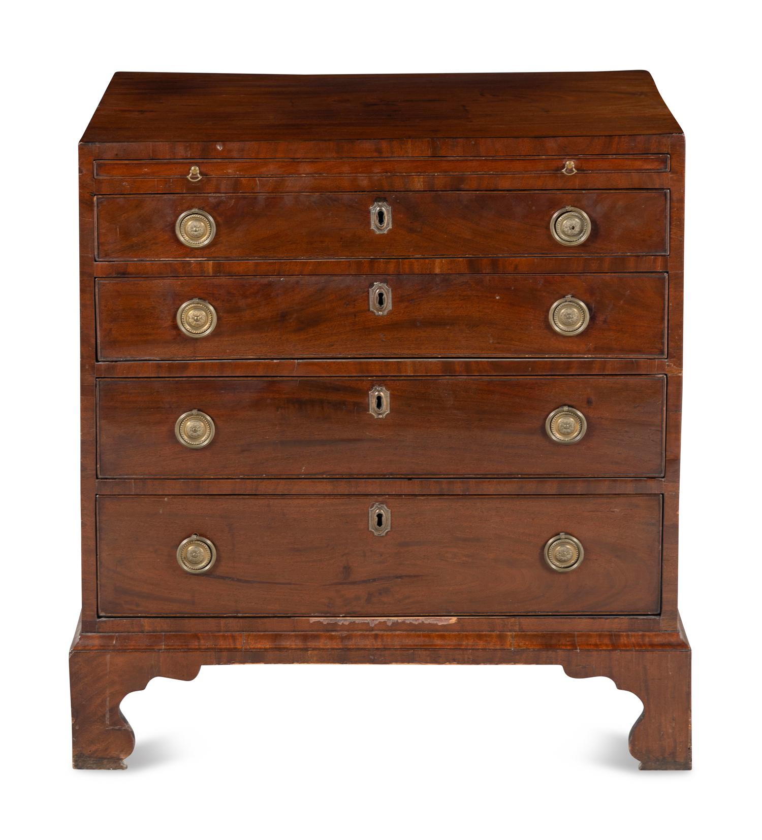 A George III Figured Mahogany Bachelor's Chest