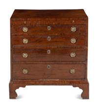 A George III Figured Mahogany Bachelor's Chest