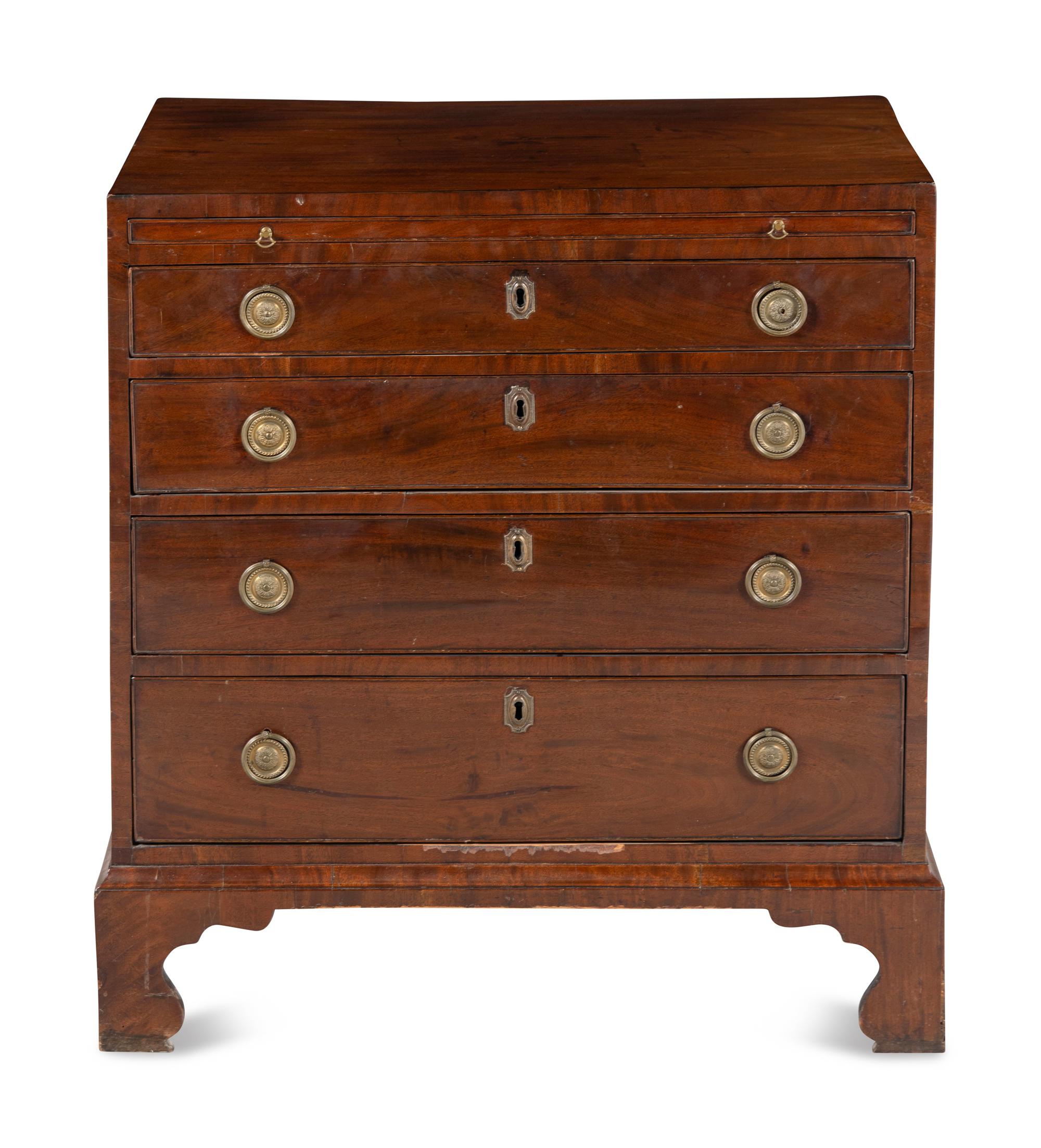 A George III Figured Mahogany Bachelor's Chest