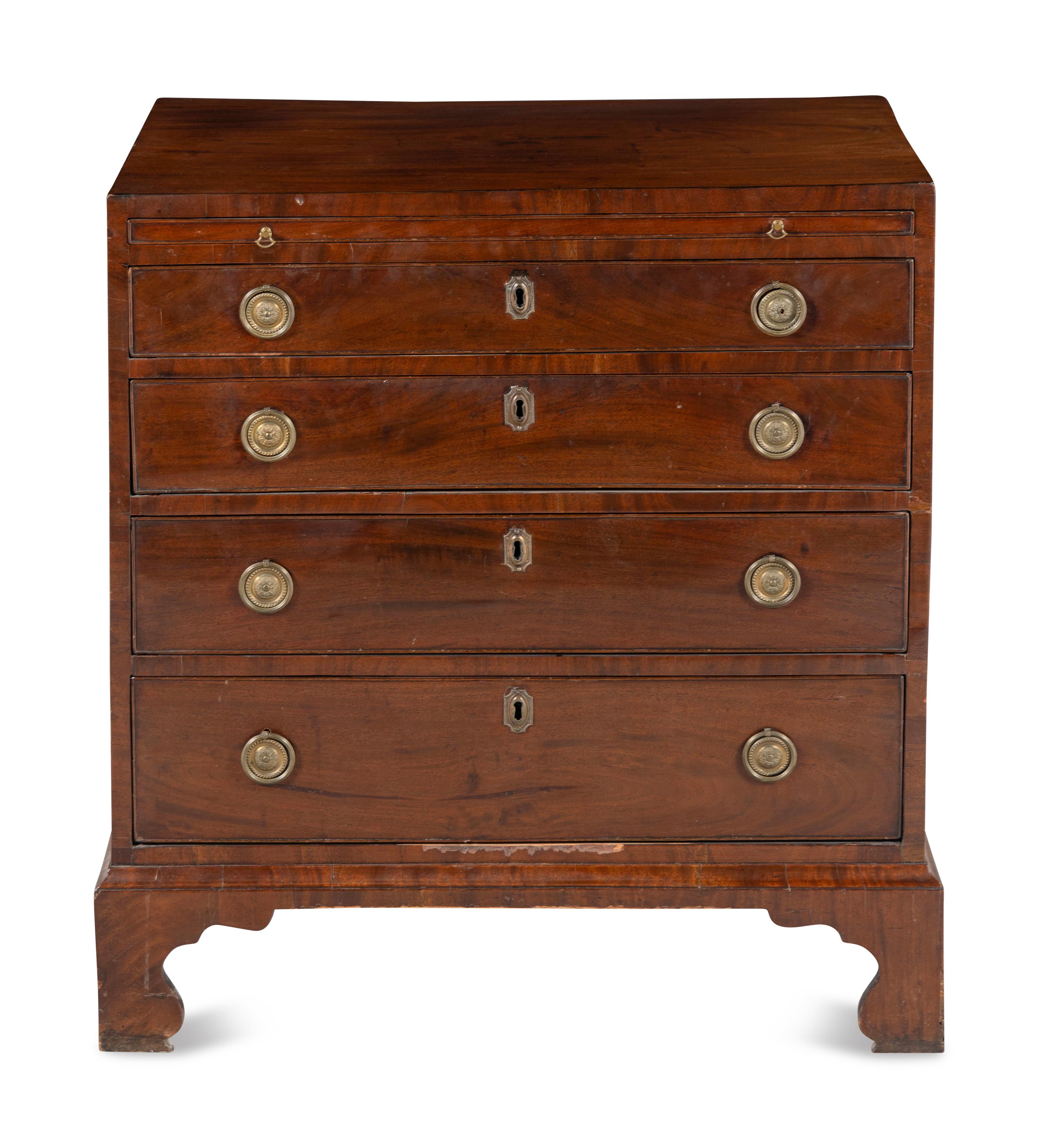 A George III Figured Mahogany Bachelor's Chest