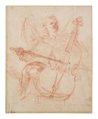 An Angel Playing a Cello, di sotto in su