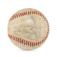 A Washington Senators Reunion Signed Autograph Baseball Including Dizzy Dean, Joe Cronin and Goose Goblin (Beckett Authentication Services)